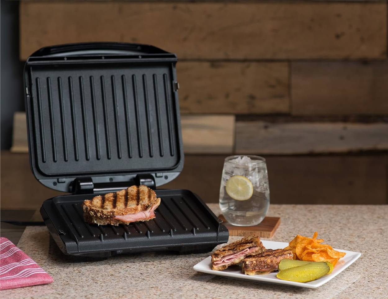 George Foreman 4-Serving Removable Plate Grill And Panini Press